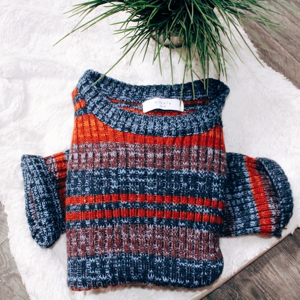 •ELODIE• Striped Rustic Sweater